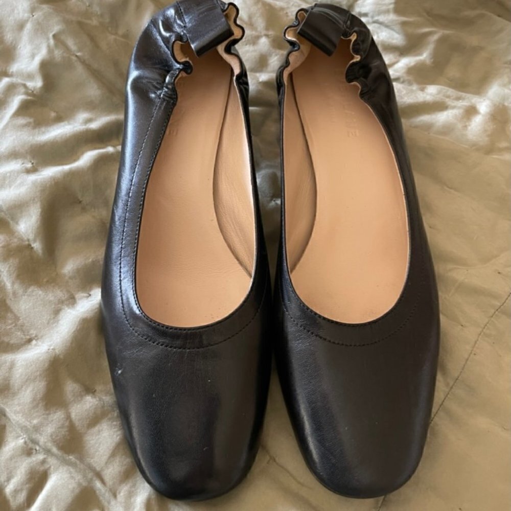 EVERLANE Day Heel  Black Shoes Leather Size 7.5
